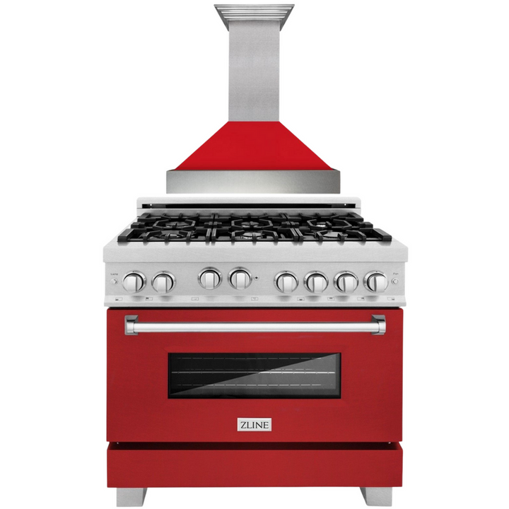 ZLINE 36" 2 Piece Autograph Edition Stainless Steel Range &amp; Range Hood