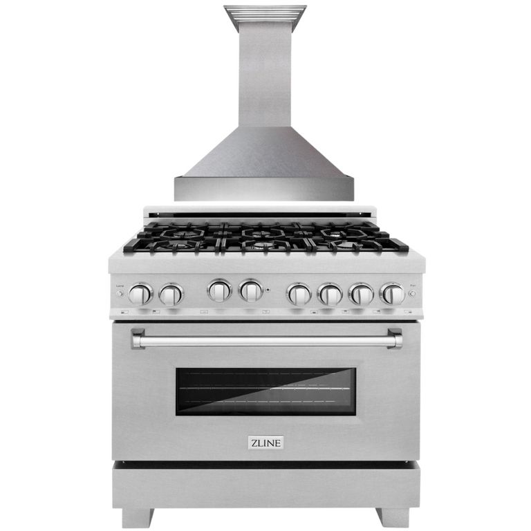 ZLINE 36" 2 Piece Autograph Edition Stainless Steel Range &amp; Range Hood