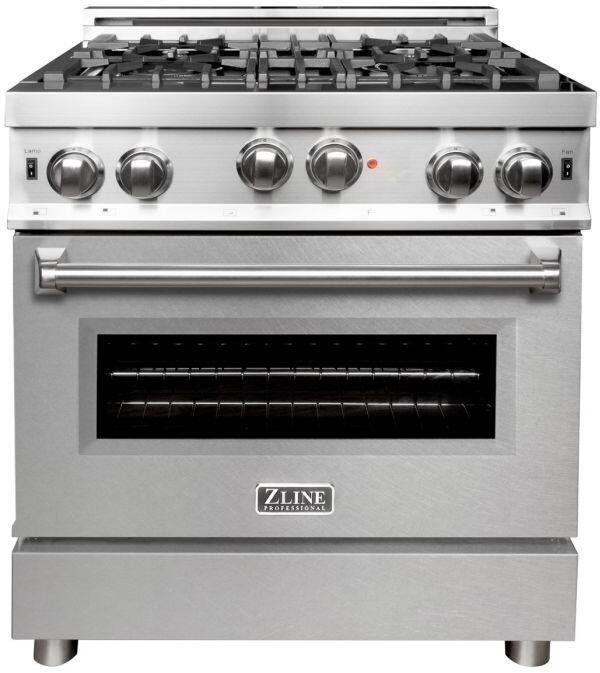 ZLINE 30" 4.0 cu. ft. Range Gas Stove &amp; Oven DuraSnow® Stainless Steel