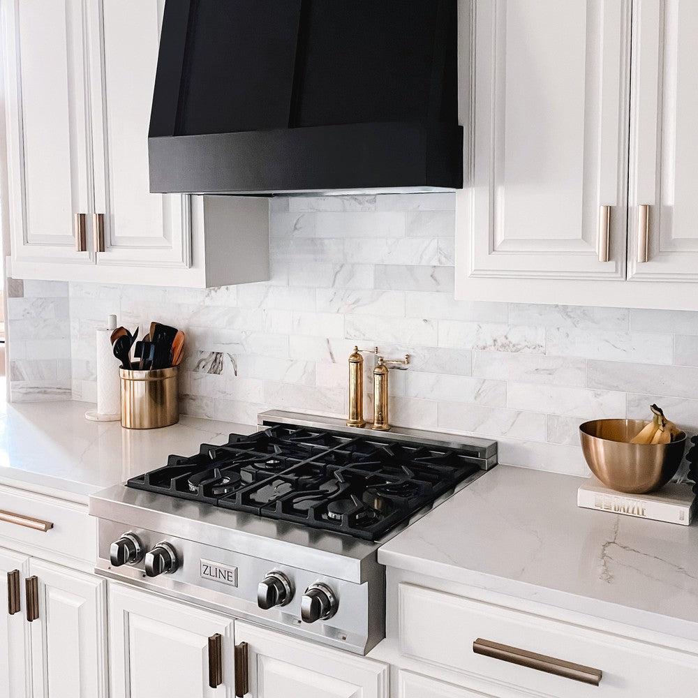 ZLINE 30 in. Legacy Gas Rangetop with 4 Burners and Porcelain Cooktop in Stainless Steel (RT30)