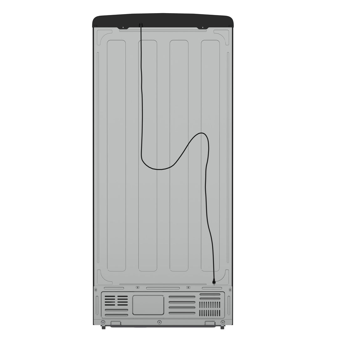 Forno Luigi 33-Inch French Door Refrigerator, 18 cu.ft, Black Finish, Antique Brass Handles, ENERGY STAR Certified