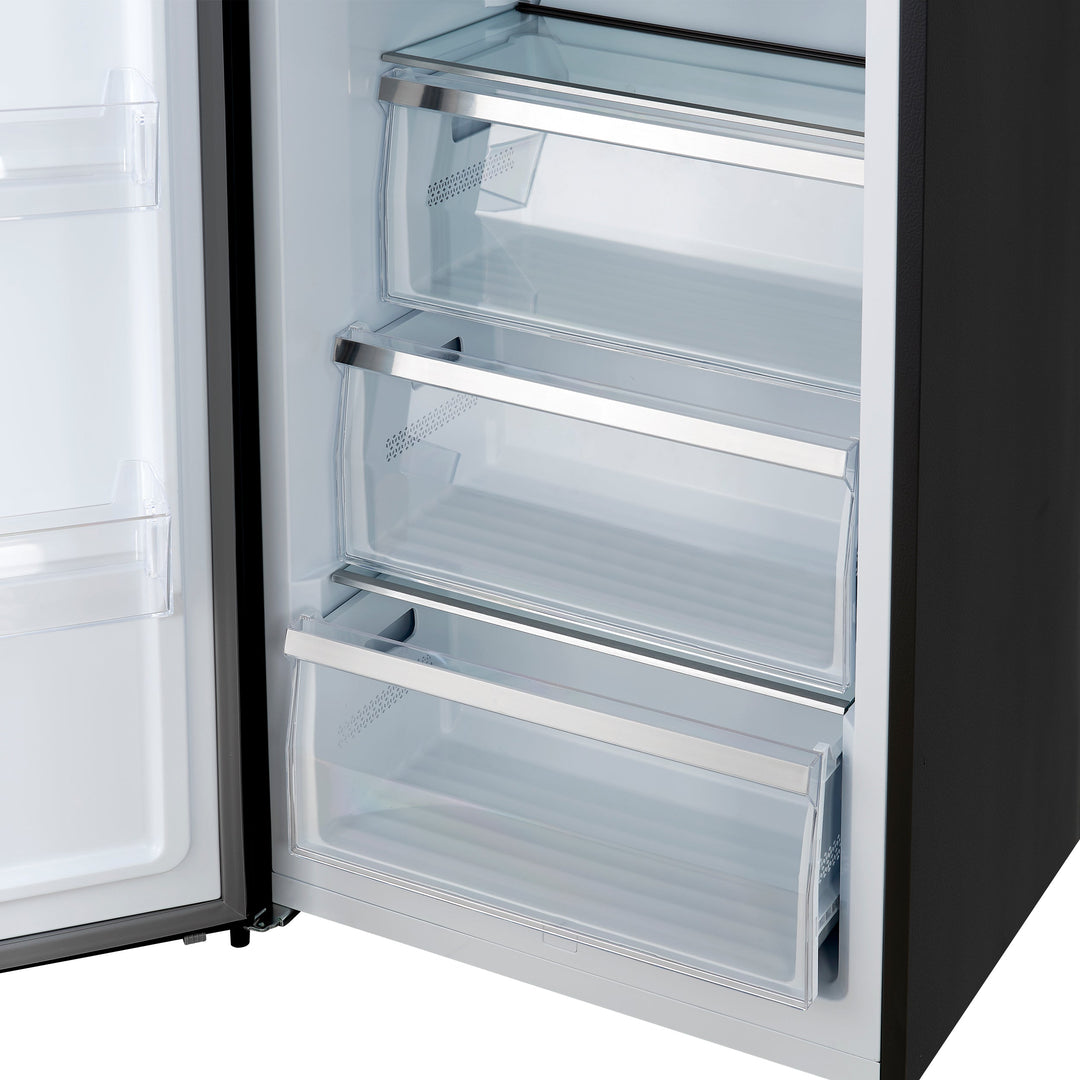 Forno Maderno 2-28-Inch Wide Convertible Refrigerator/Freezer in Black, Decorative Trim Grill, 27.2 cu.ft, 84-Inch High, ENERGY STAR Certified