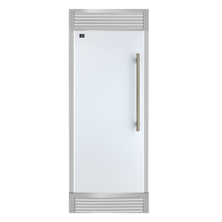 Forno Maderno 28" Built-In Convertible Refrigerator in White, 13.6 cu.ft. Left Swing with Decorative Grill - 32" Wide
