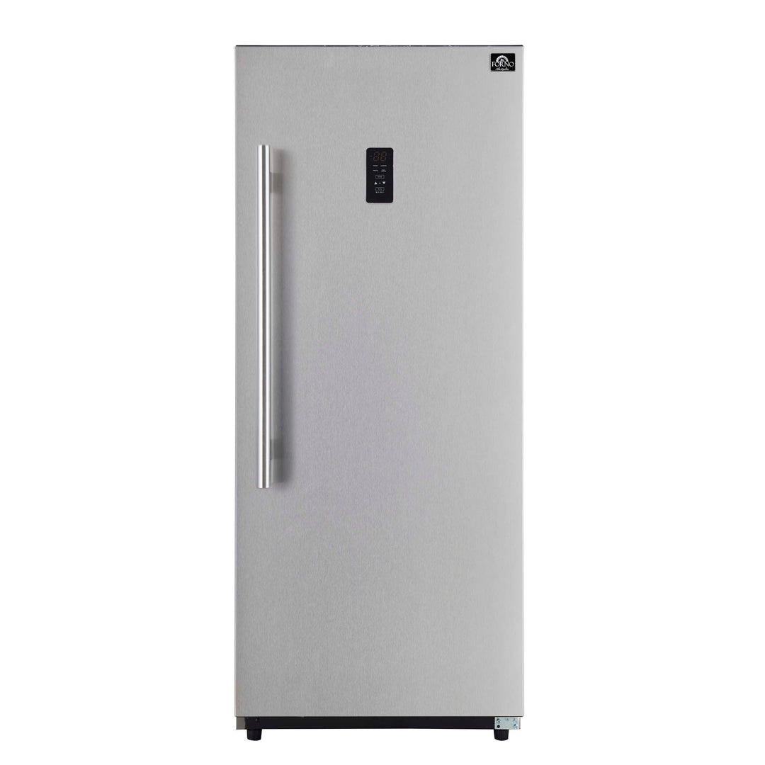 Forno Fortezza 28 Inch Right-Swing Convertible Refrigerator/Freezer, Stainless Steel, Total No Frost