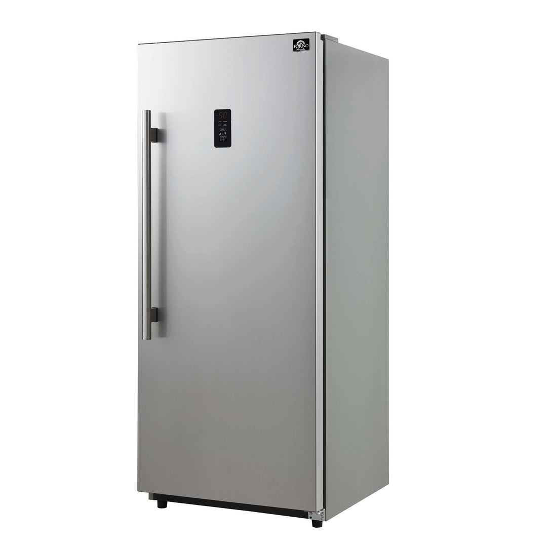 Forno Fortezza 28 Inch Right-Swing Convertible Refrigerator/Freezer, Stainless Steel, Total No Frost