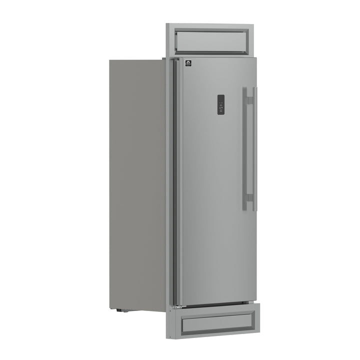 Forno Fortezza 32 Inch Left-Swing Freezer with Trim Kit, Stainless Steel, with Automatic Ice Maker