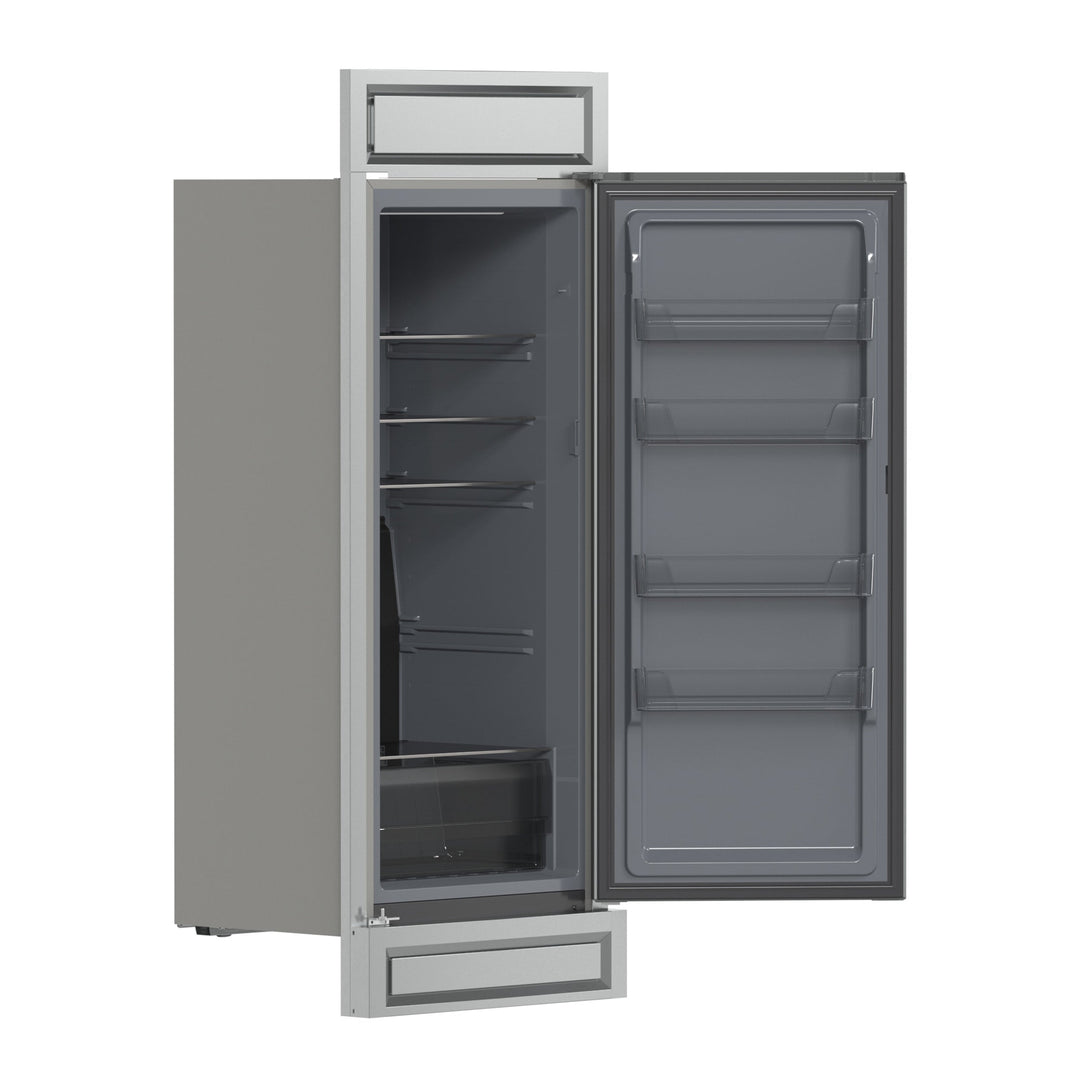 Forno Fortezza 32 Inch Right-Swing Convertible Refrigerator/Freezer with Trim Kit, Stainless Steel, Total No Frost