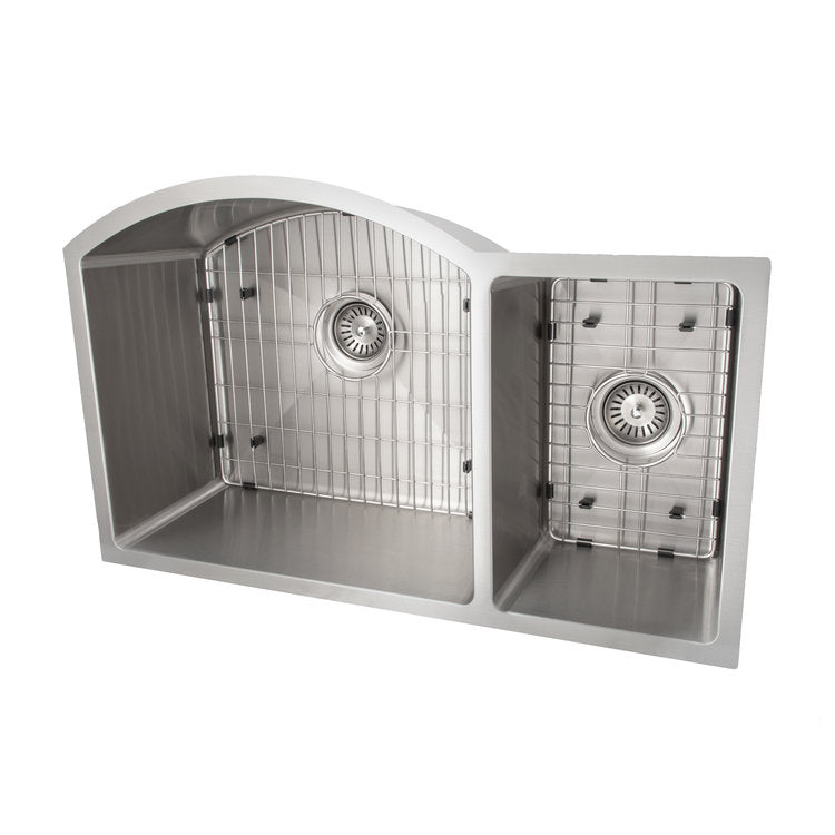 ZLINE Cortina 33 in. Undermount Double Bowl Stainless Steel Kitchen Sink with Bottom Grid (SC70D-33)