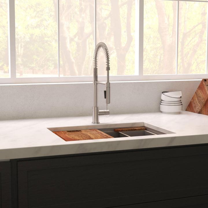 ZLINE 33" Garmisch Undermount Single Bowl Kitchen Sink with Bottom Grid and Accessories