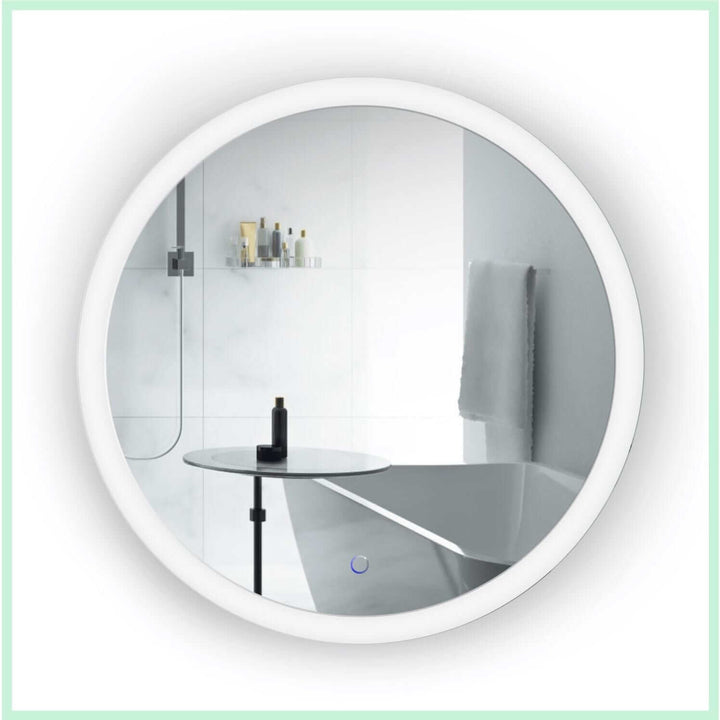 Krugg Sol 30" Round LED Bathroom Mirror - Dimmer & Defogger