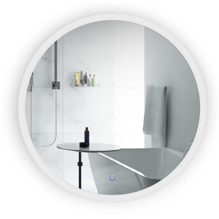 Krugg Sol 32" Round LED Bathroom Mirror - Dimmer & Defogger