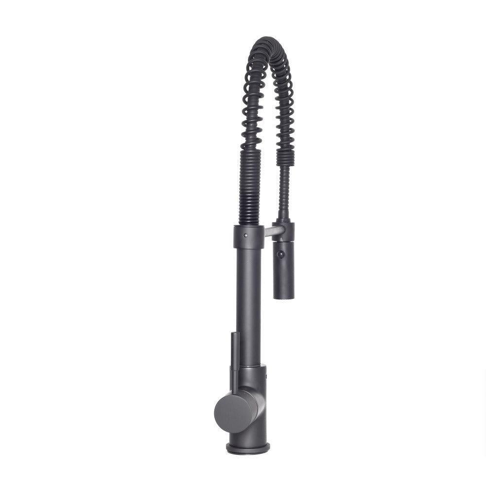 ZLINE Autograph Edition Sierra Pull Down Spring Single Handle Kitchen Faucet in Matte Black (SRA-KF-MB)