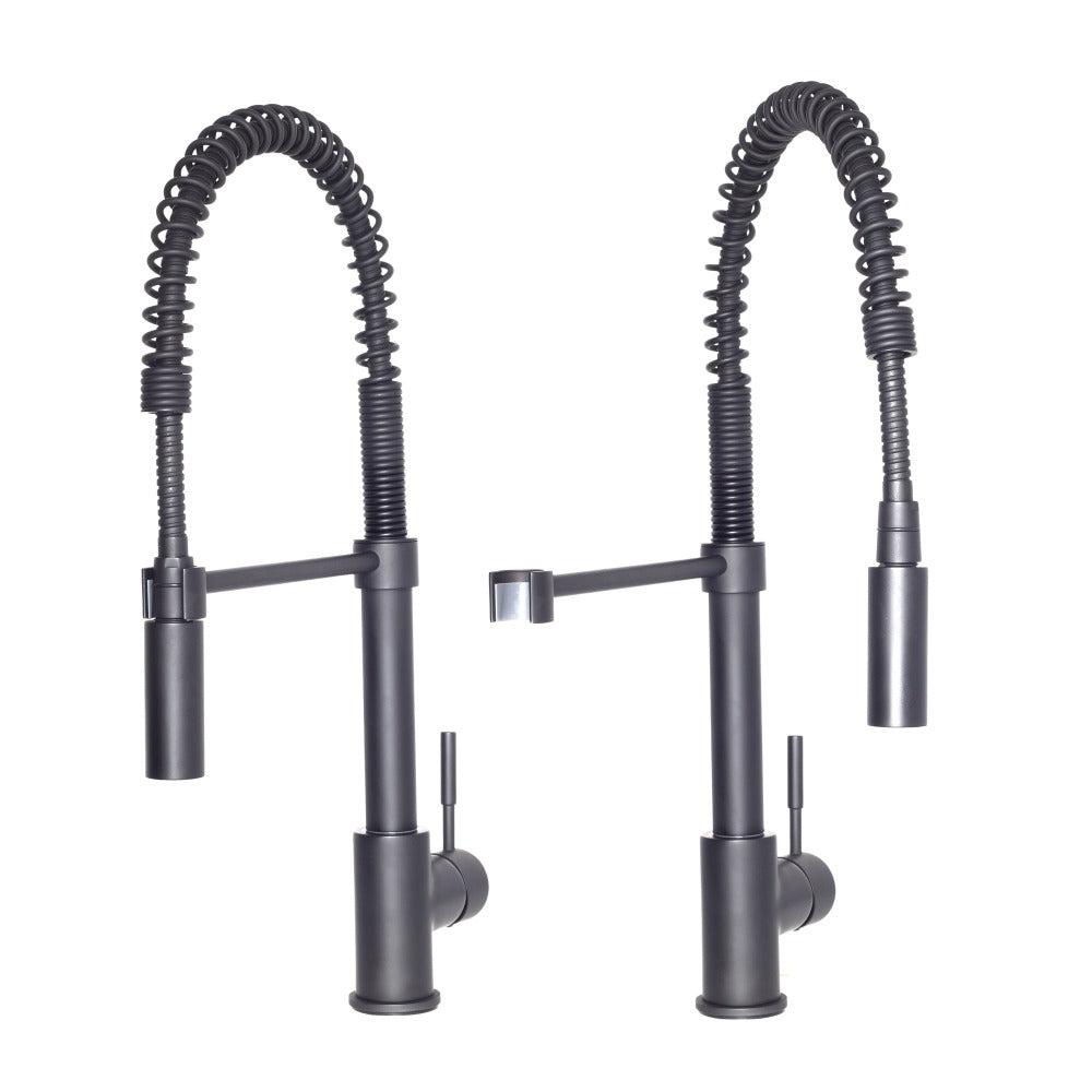 ZLINE Autograph Edition Sierra Pull Down Spring Single Handle Kitchen Faucet in Matte Black (SRA-KF-MB)