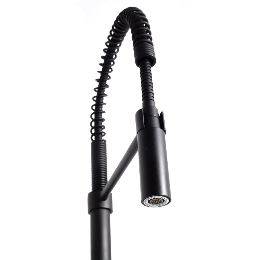 ZLINE Autograph Edition Sierra Pull Down Spring Single Handle Kitchen Faucet in Matte Black (SRA-KF-MB)