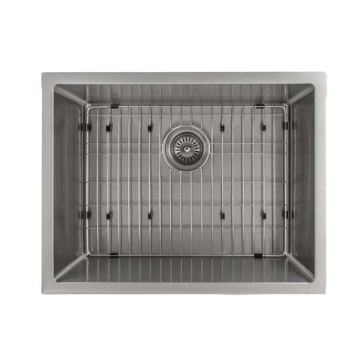 ZLINE 23 in. Meribel Undermount Single Bowl Stainless Steel Kitchen Sink with Bottom Grid (SRS-23)