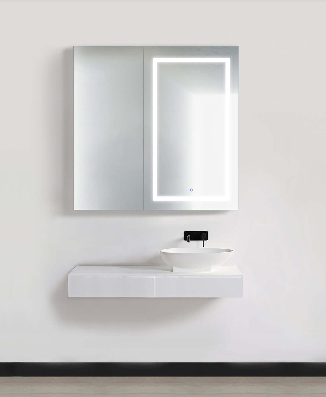 Krugg Svange 42 x 42 LED Medicine Cabinet - Defogger, Dimmer