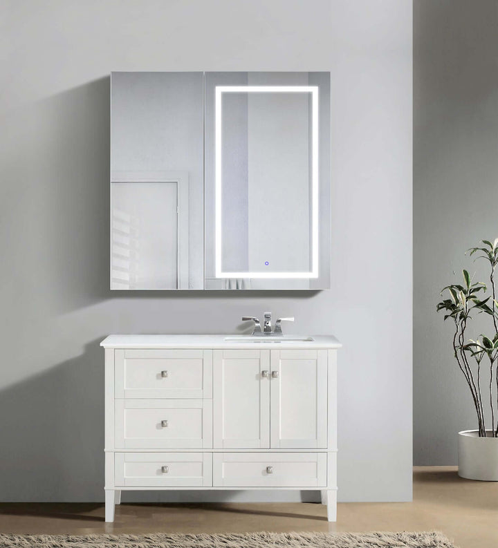 Krugg Svange 42 x 42 LED Medicine Cabinet - Defogger, Dimmer