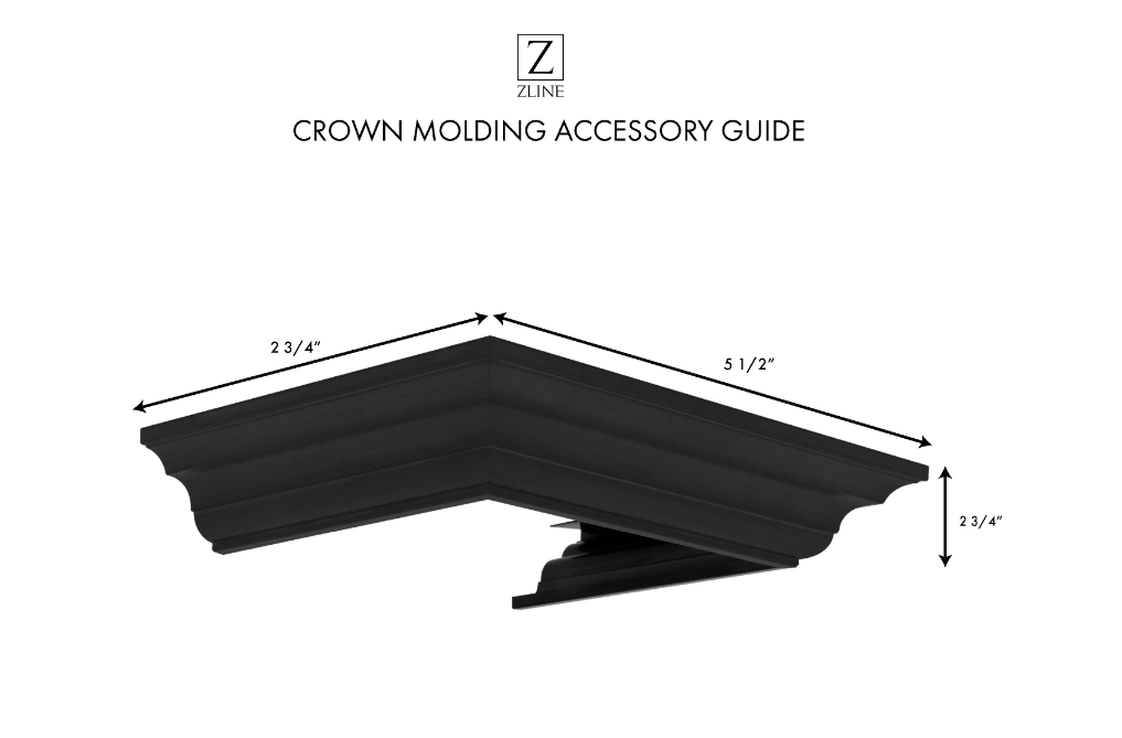 ZLINE Crown Molding #6 for Wall Range Hood (CM6-BS655N)