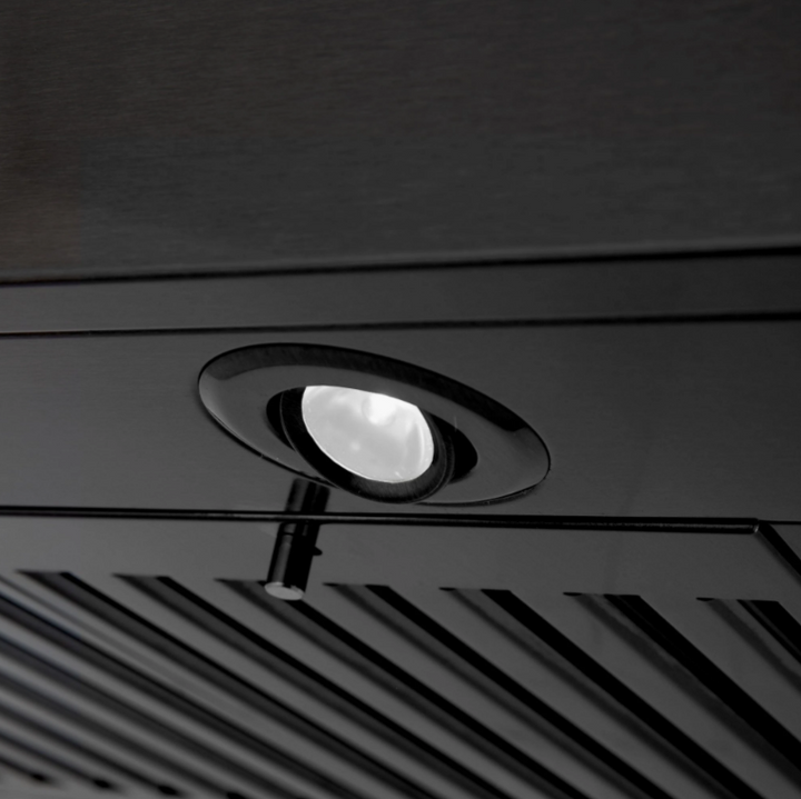 Wall Mount Range Hood in Black Stainless Steel Zline 36 in.
