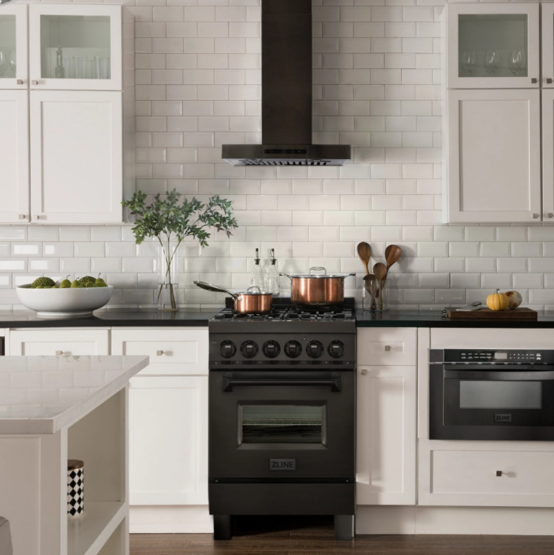 Wall Mount Range Hood in Black Stainless Steel Zline 36 in.