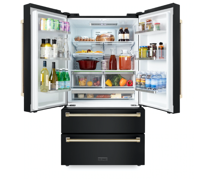 ZLINE 36" Autograph Edition French Door Refrigerator W/ Ice Maker
