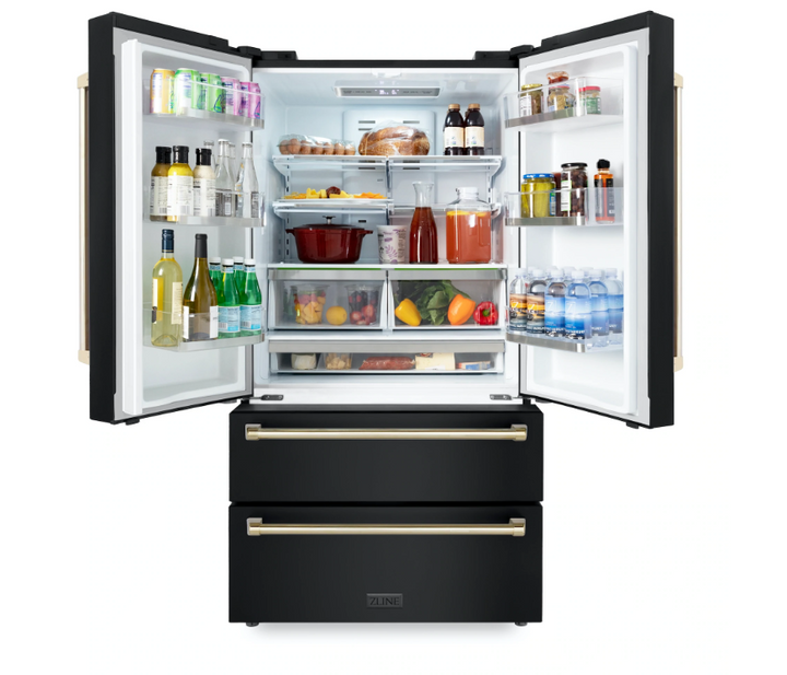 ZLINE 36" Autograph Edition French Door Refrigerator W/ Ice Maker