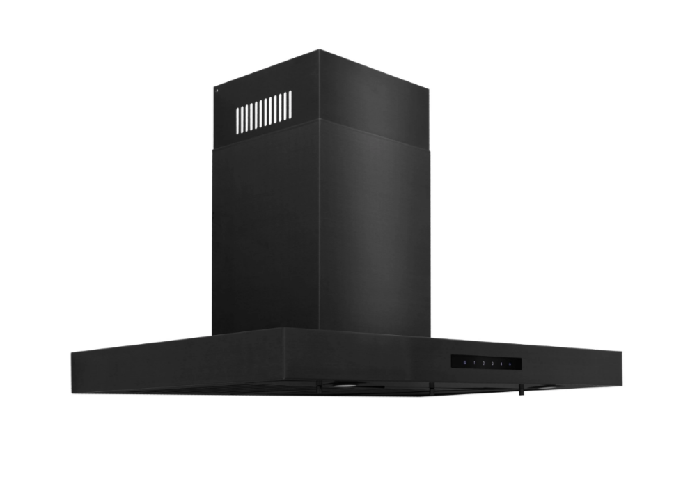 Wall Mount Range Hood in Black Stainless Steel Zline 36 in.