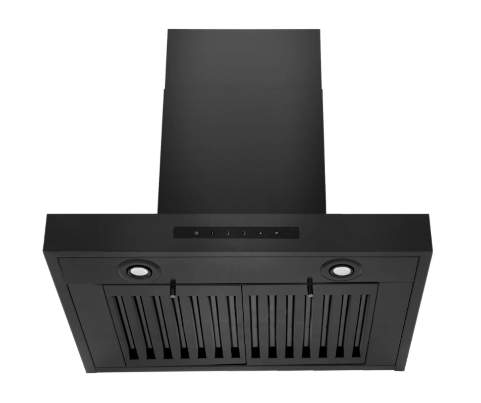 Wall Mount Range Hood in Black Stainless Steel Zline 30 in.