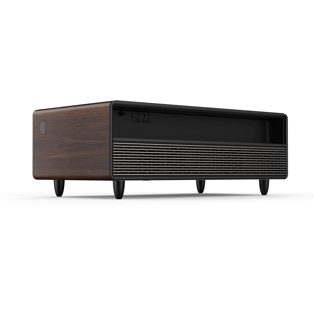 Forno Evoluto Tavolo 51-Inch Smart Coffee Table with Wood-Accent Sides – Dual Cooling Zones, Wireless Charging Pad &amp; Built-In Bluetooth Speakers