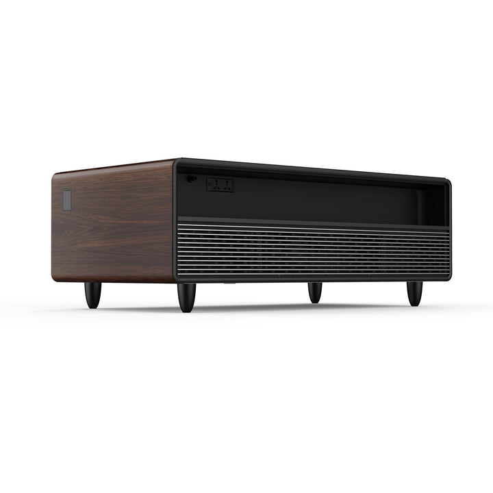 Forno Evoluto Tavolo 51-Inch Smart Coffee Table with Wood-Accent Sides – Dual Cooling Zones, Wireless Charging Pad &amp; Built-In Bluetooth Speakers