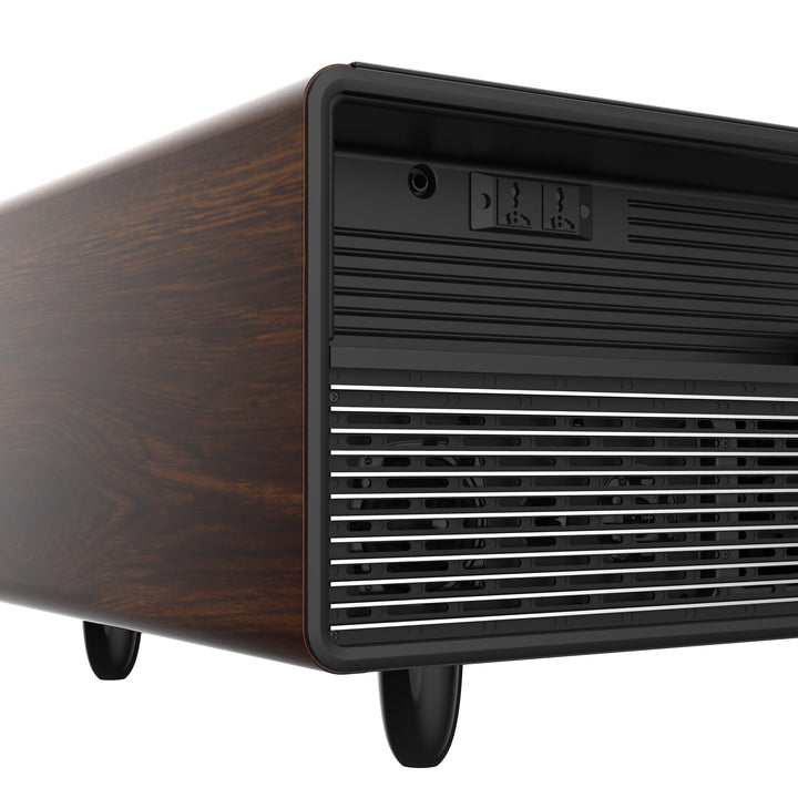 Forno Evoluto Tavolo 51-Inch Smart Coffee Table with Wood-Accent Sides – Dual Cooling Zones, Wireless Charging Pad &amp; Built-In Bluetooth Speakers