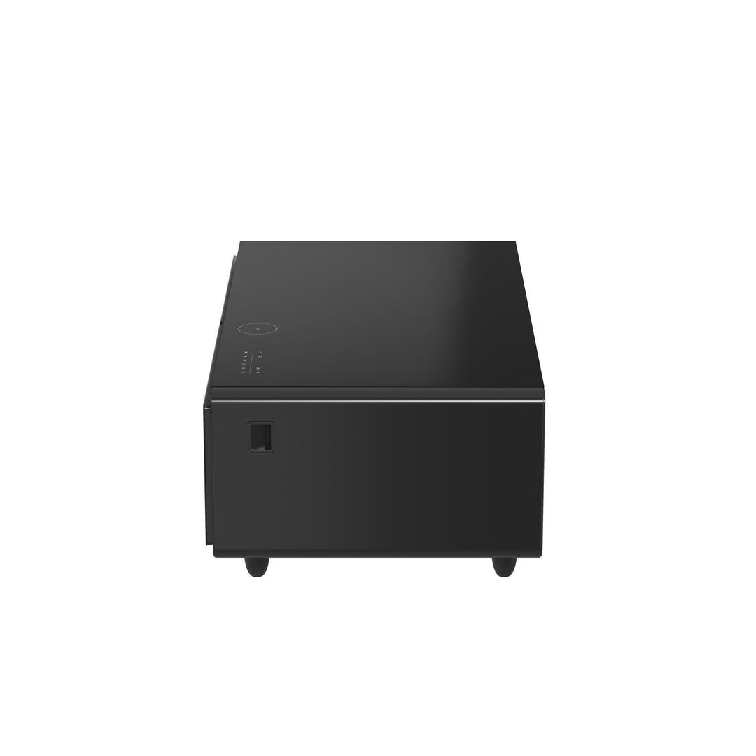 Forno Evoluto Tavolo 51-Inch Black Smart Coffee Table – Dual Refrigerator Drawers, Bluetooth 5.0 Audio, Wireless Charging &amp; RGB Ambient Light