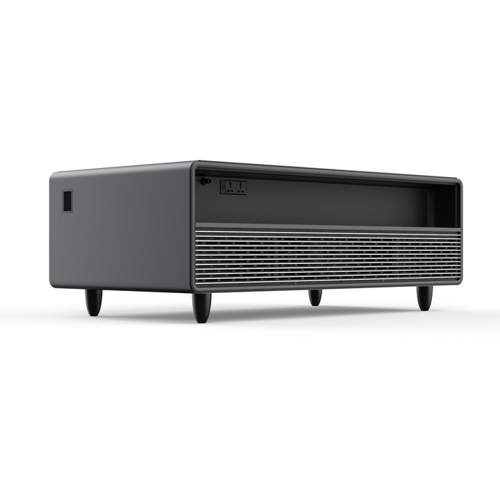 Forno Evoluto Tavolo 51-Inch Black Smart Coffee Table – Dual Refrigerator Drawers, Bluetooth 5.0 Audio, Wireless Charging &amp; RGB Ambient Light