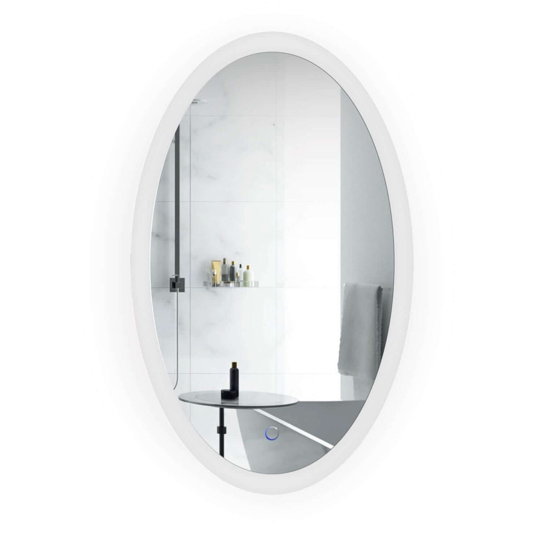 Krugg Sol Oval 22 x 40 LED Bathroom Mirror — Dimmer/Defogger