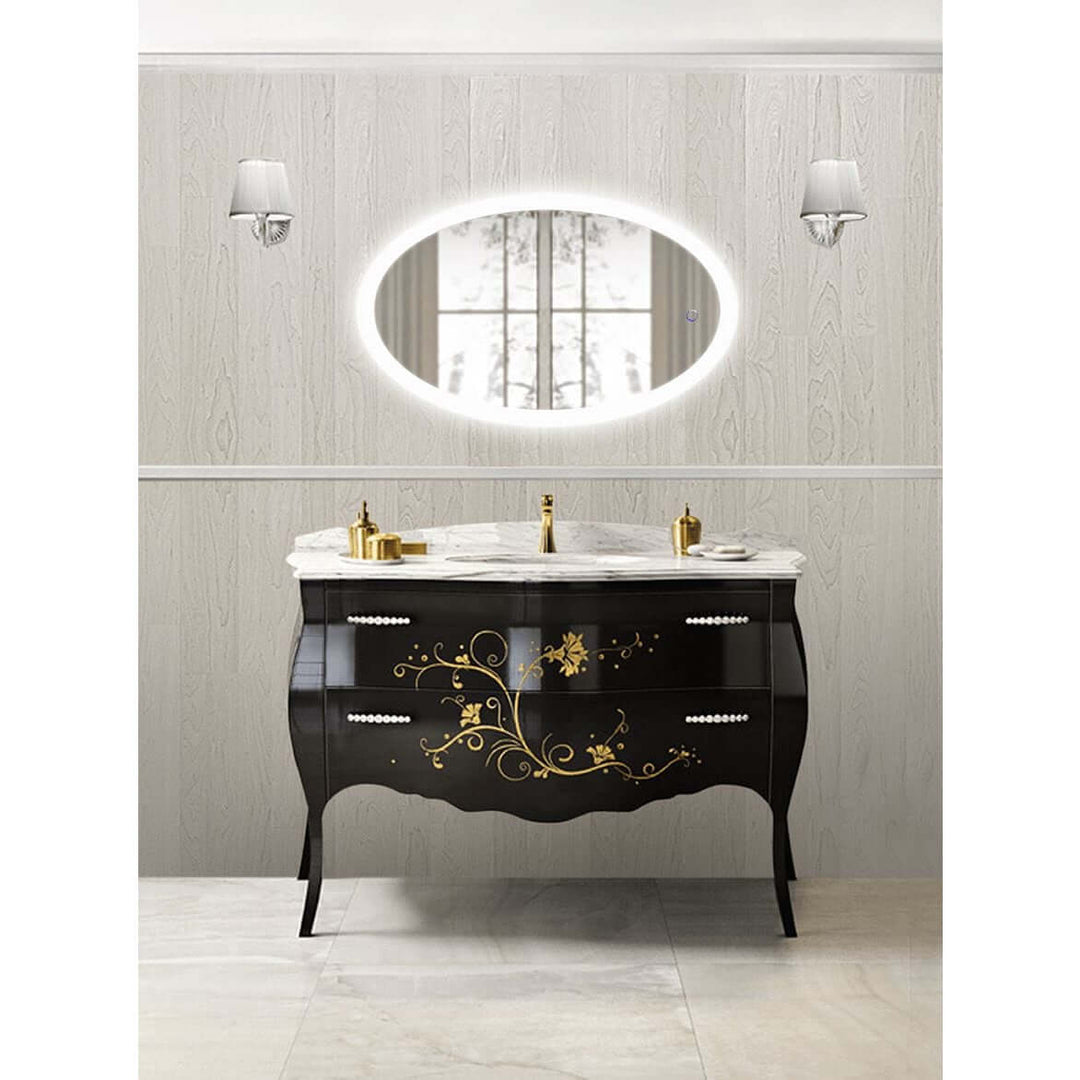 Krugg Sol Oval 22 x 40 LED Bathroom Mirror — Dimmer/Defogger