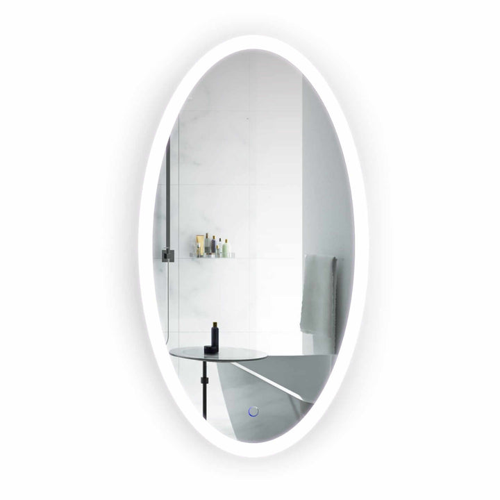 Krugg Sol Oval 24 x 44 LED Bathroom Mirror - Dimmer/Defogger