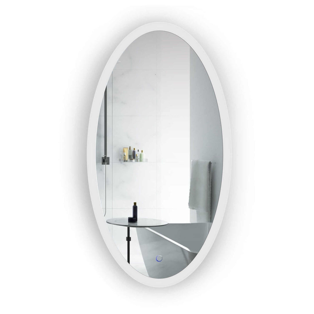 Krugg Sol Oval 24 x 44 LED Bathroom Mirror - Dimmer/Defogger