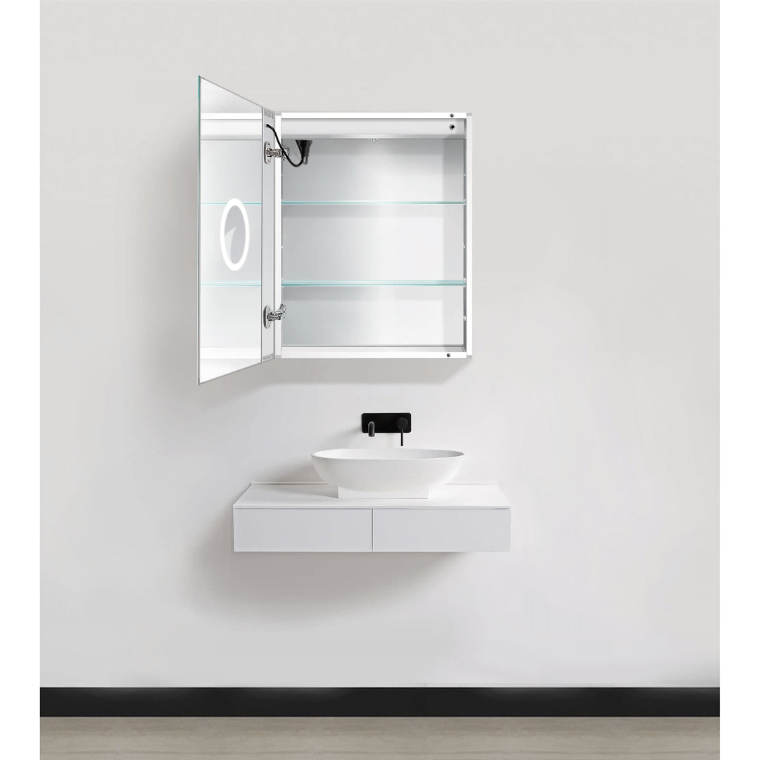 Krugg Svange 24 x 30 LED Medicine Cabinet w/ Dimmer-Defogger Lighted Medicine Cabinet, LED Medicine Cabinet, Lighted Medicine Cabinet With Mirror Krugg Reflections USA 