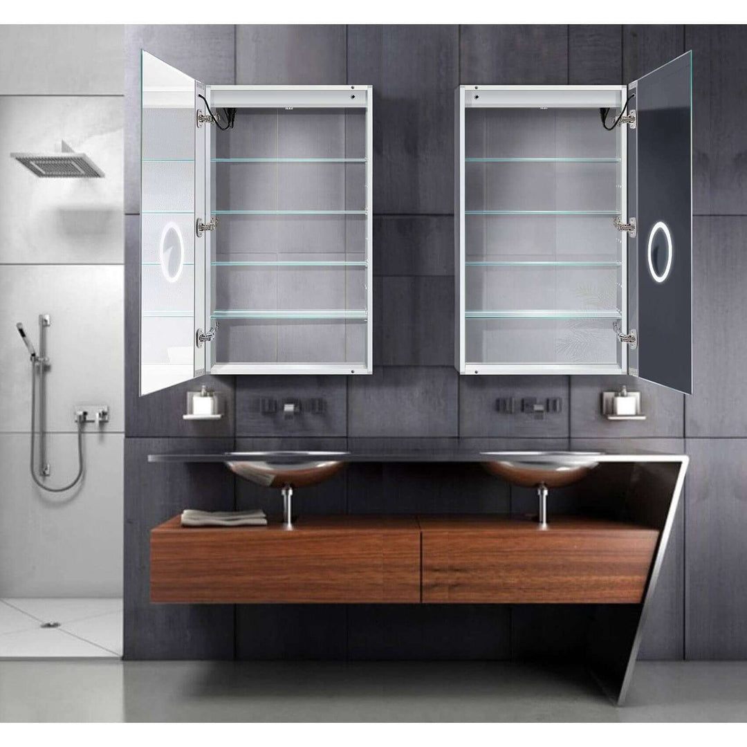 Krugg Svange 24 x 42 LED Medicine Cabinet - Defogger, Dimmer