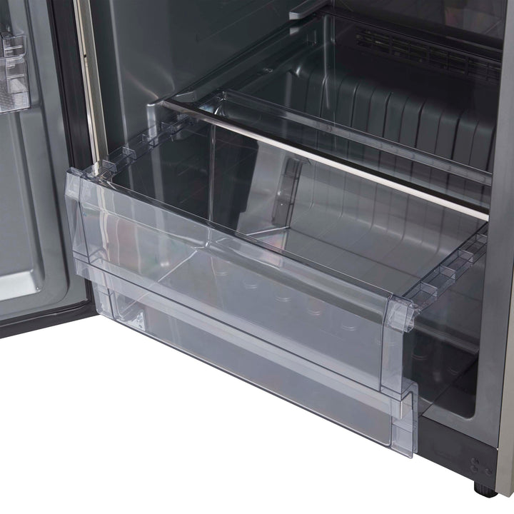 Forno Fortezza 28 Inch Left-Swing Freezer, Stainless Steel with Automatic Ice Maker