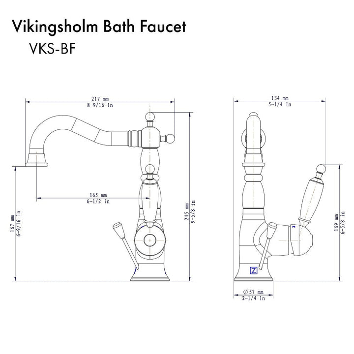 ZLINE Vikingsholm Single Handle Bath Faucet in Chrome (VKS-BF-CH)