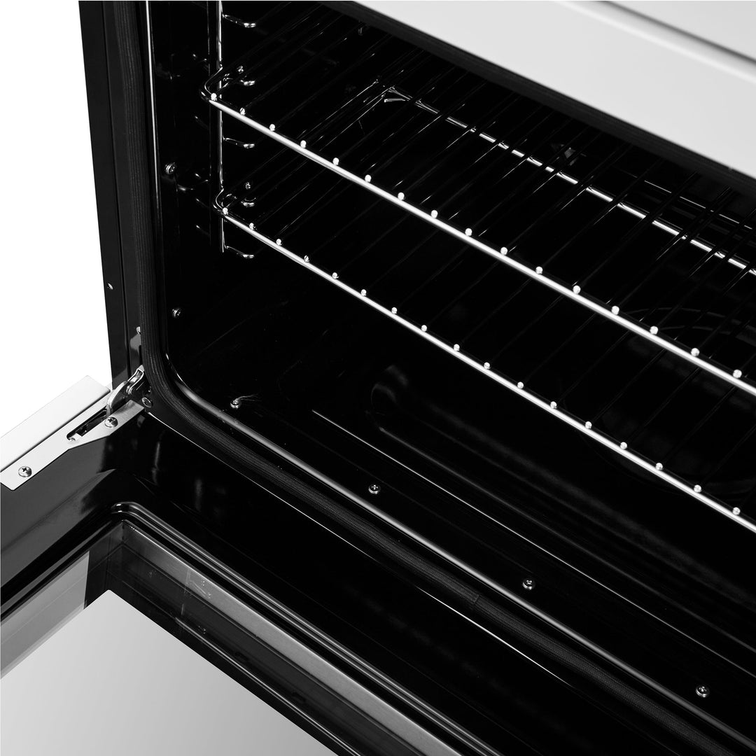 Forno Asti 30-Inch Double Electric Wall Oven with Upper French Doors in White &amp; Antique Brass, 7.36 cu. ft. Dual True Convection, 7,200W, Air Fry, Sous Vide, Self-Clean