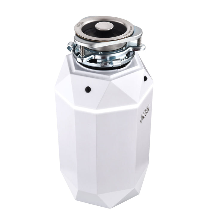 FORNO ACQUA BrightDIAMOND Moonstone 1HP Super Quiet Garbage Disposal Corded with Motion Sensor Cabinet Light &amp; Pre-Wired Air Switch