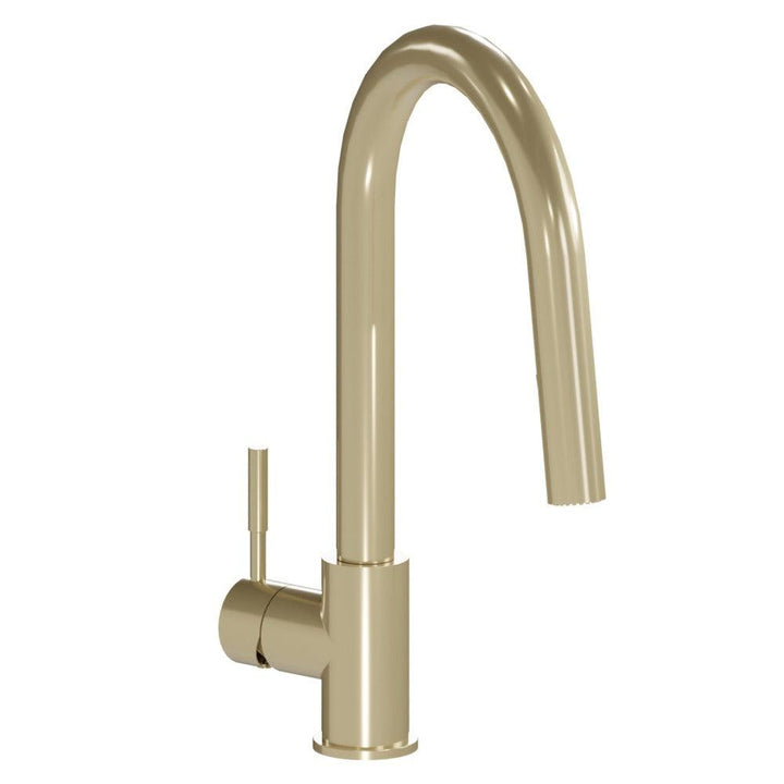 ZLINE Autograph Edition Gemini Pull Down Single Handle Kitchen Faucet in Champagne Bronze (GEM-KF-CB)