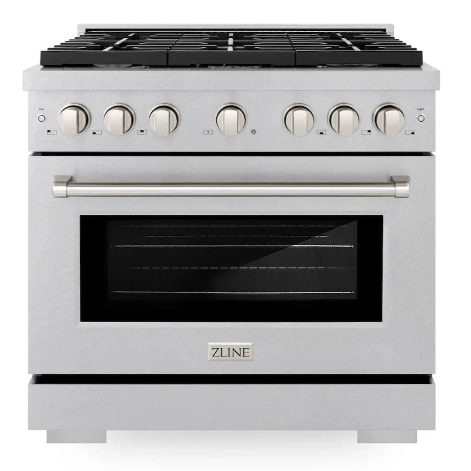 ZLINE Paramount 36" Gas Range with Convection Oven and 6 Burners in DuraSnow® Stainless Steel, SGRS-36