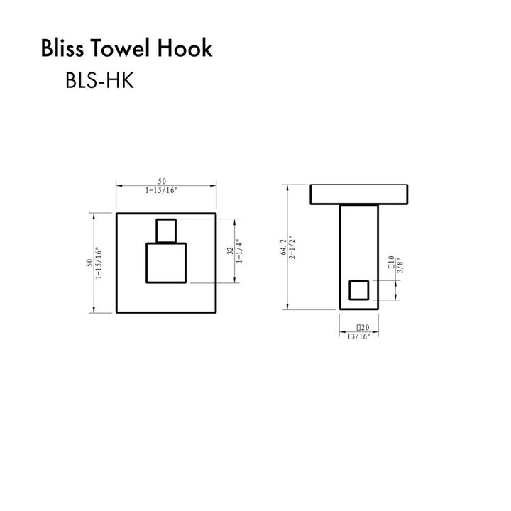 ZLINE Autograph Edition Bliss Towel Hook in Champagne Bronze (BLS-HK-CB)