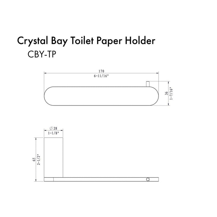 ZLINE Autograph Edition Crystal Bay Toilet Paper Holder in Champagne Bronze (CBY-TP-CB)