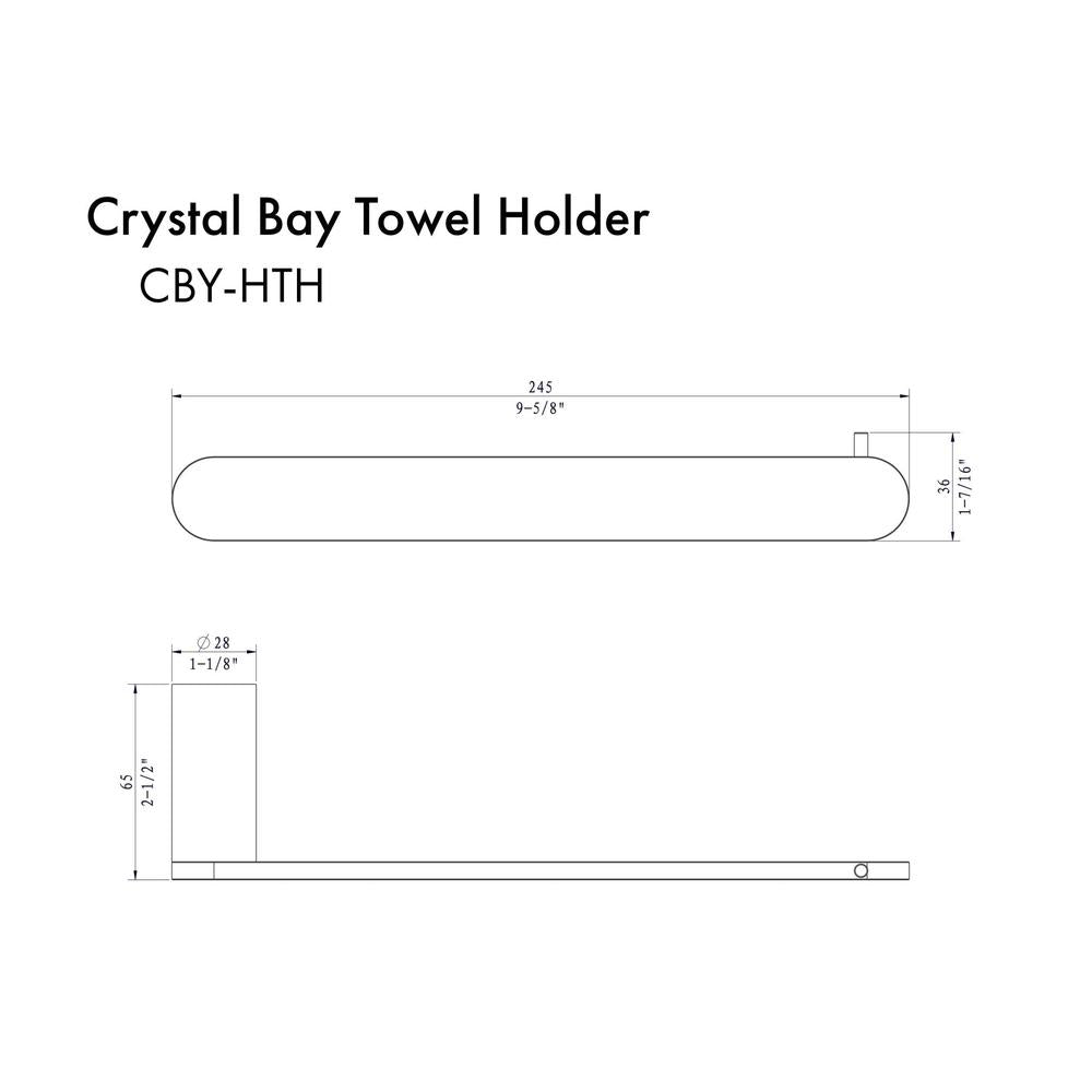 ZLINE Autograph Edition Crystal Bay Towel Holder in Champagne Bronze (CBY-HTH-CB)