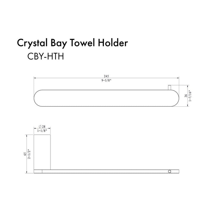 ZLINE Autograph Edition Crystal Bay Towel Holder in Champagne Bronze (CBY-HTH-CB)