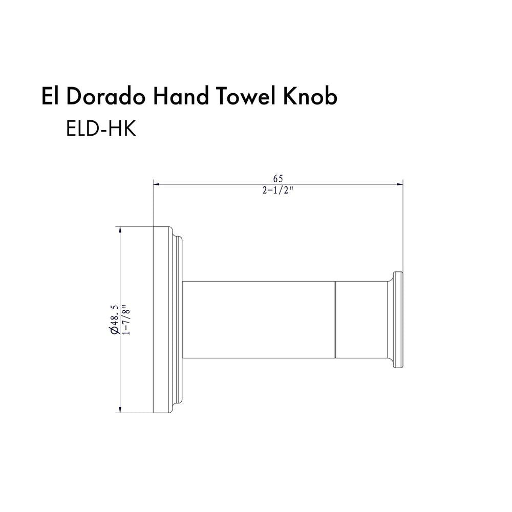 ZLINE Autograph Edition El Dorado Towel Hook in Polished Gold (ELD-HK-PG)